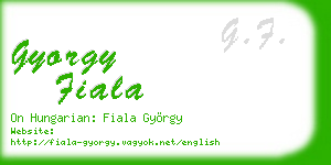 gyorgy fiala business card