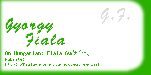 gyorgy fiala business card